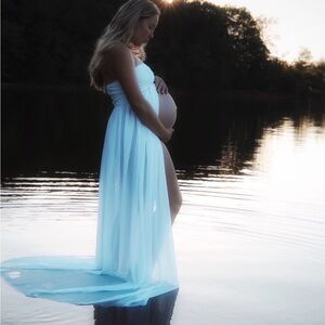 White Maternity Photoshoot Gown